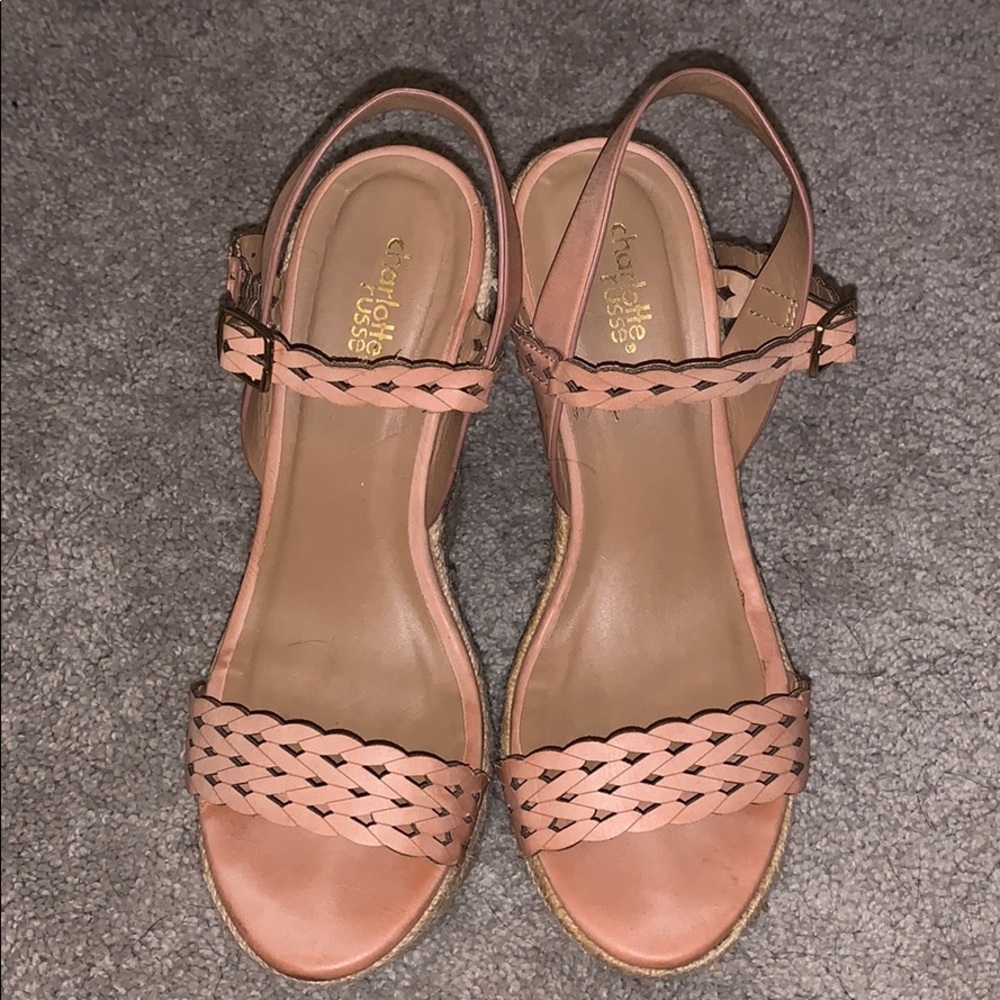 Blush pink wedges